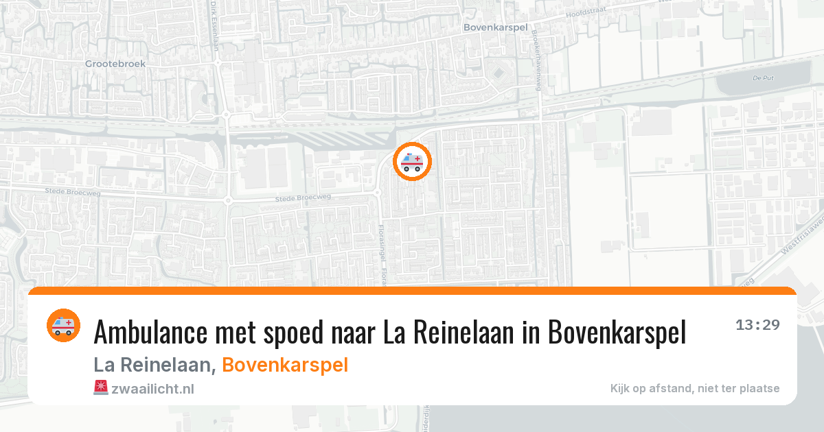 Ambulance met spoed naar La Reinelaan in Bovenkarspel — 26 mrt 2026