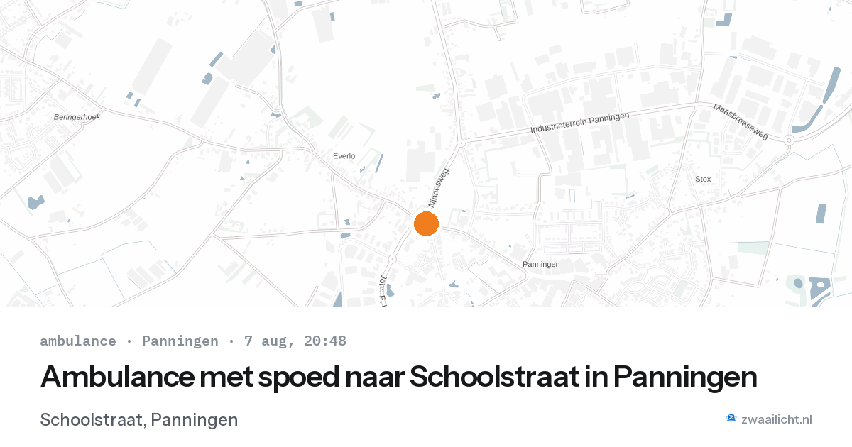 Ambulance met spoed naar Schoolstraat in Panningen — 5 feb 2026