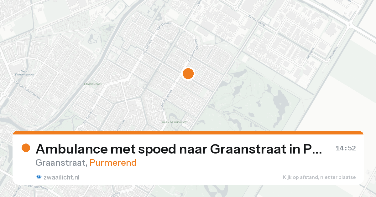 Ambulance met spoed naar Graanstraat in Purmerend — 2 jun 2026