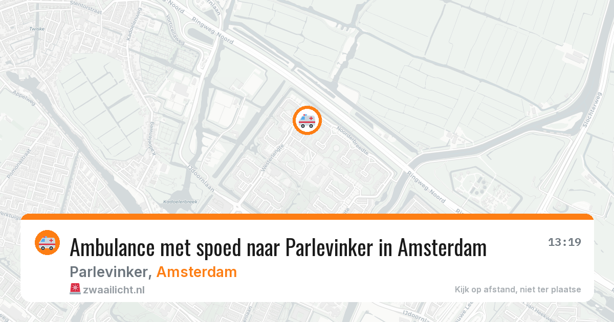 Ambulance met spoed naar Parlevinker in Amsterdam — 29 mei 2026