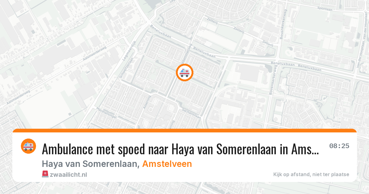 Ambulance met spoed naar Haya van Somerenlaan in Amstelveen — 26 mrt 2026
