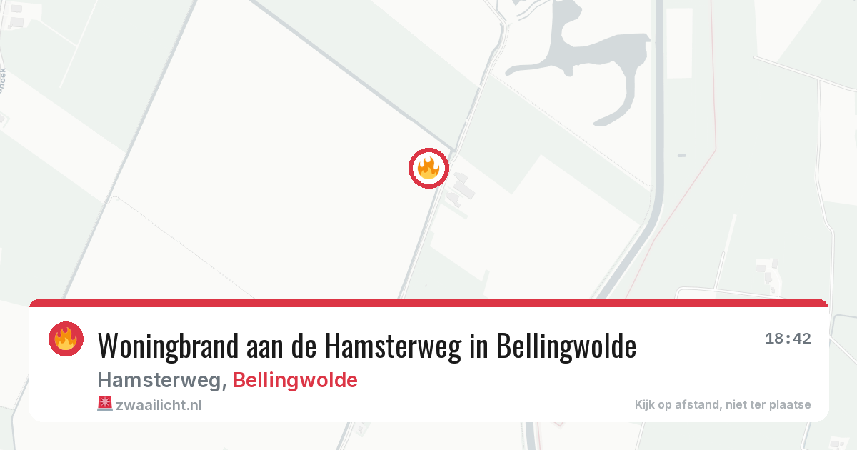 Woningbrand aan de Hamsterweg in Bellingwolde — 15 feb 2026