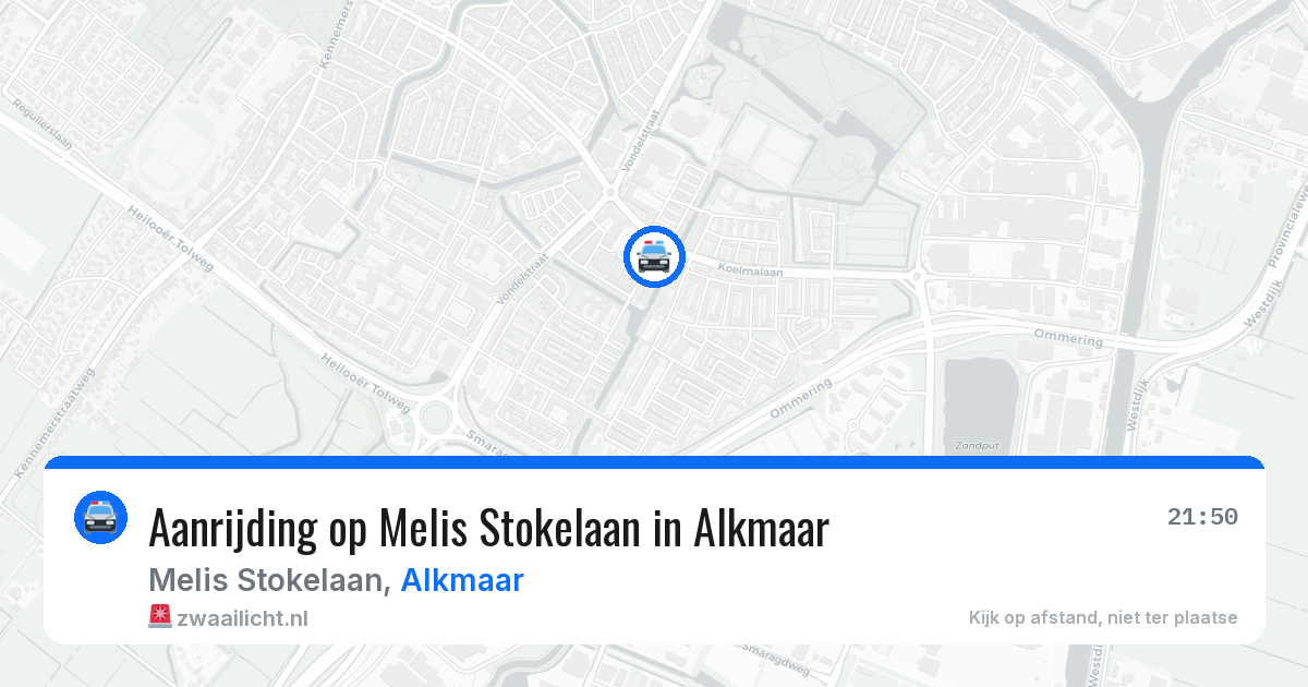 Aanrijding op Melis Stokelaan in Alkmaar — 9 jun 2026