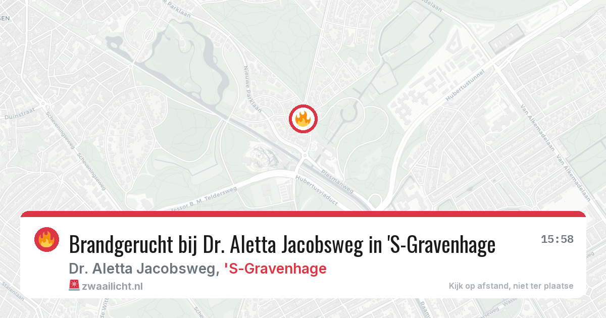Brandgerucht bij Dr. Aletta Jacobsweg in 'S-Gravenhage — 4 aug 2026