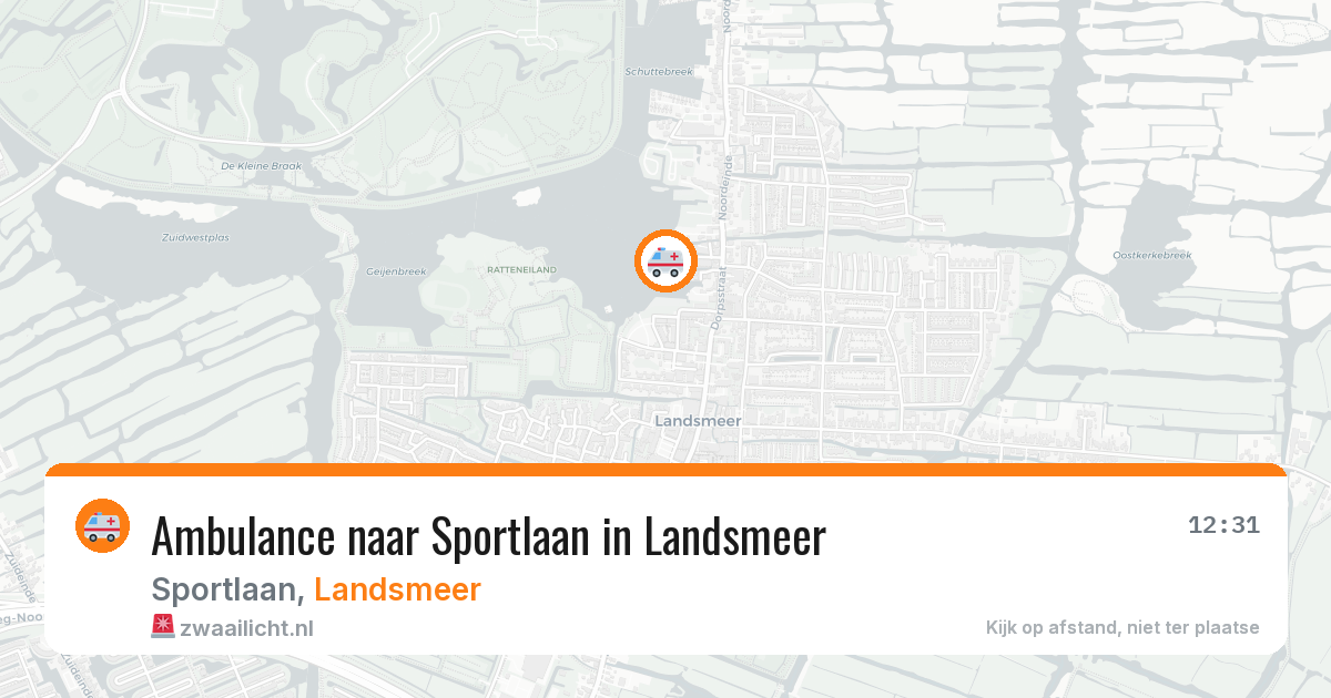 Ambulance naar Sportlaan in Landsmeer — 6 aug 2026