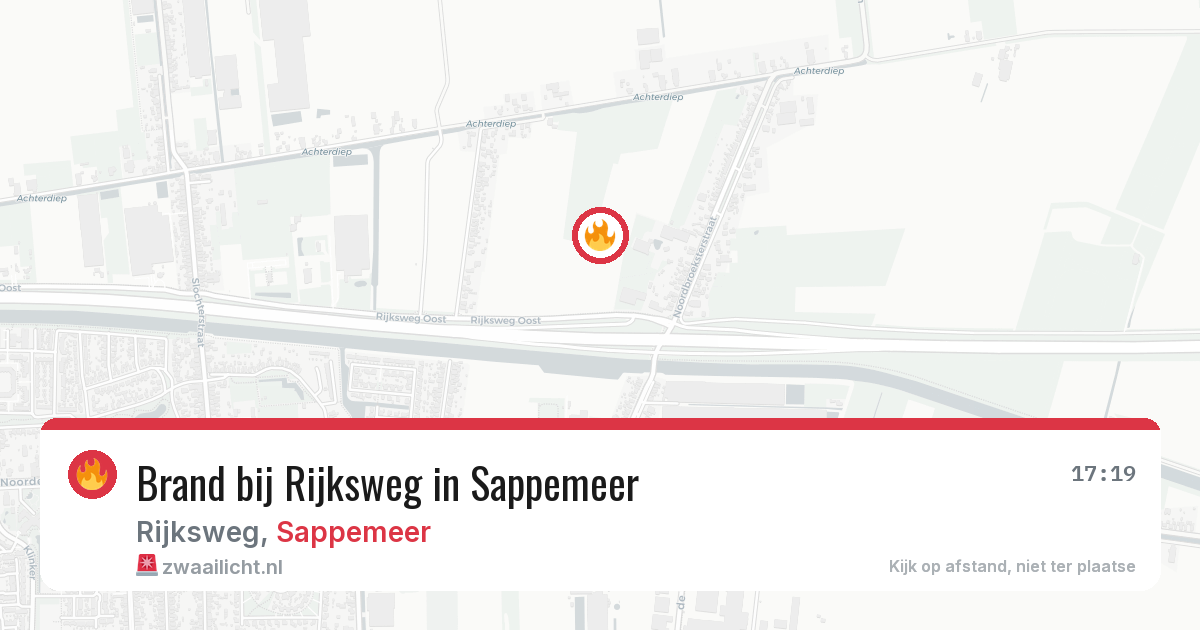 Brand bij Rijksweg in Sappemeer — 29 jun 2026