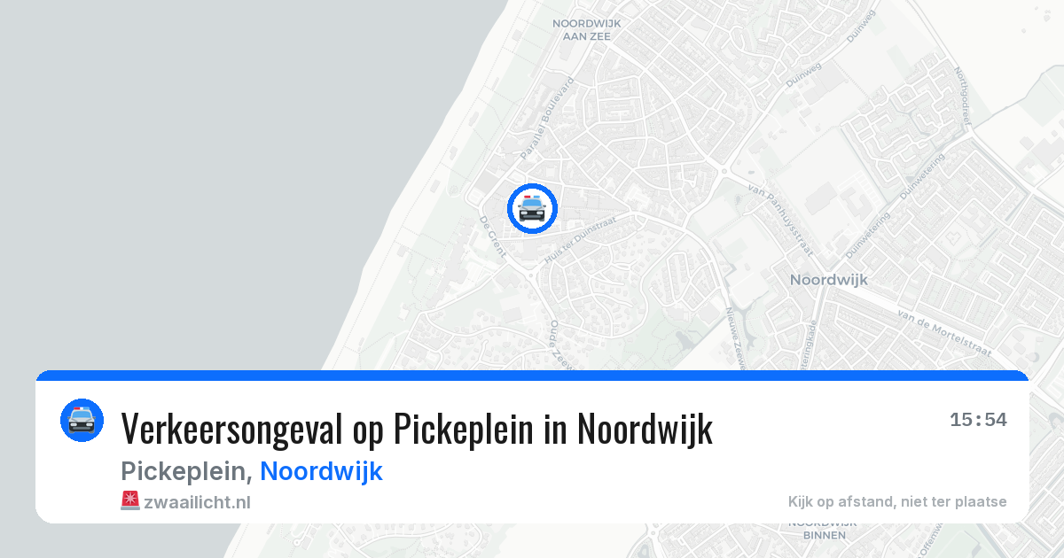 Verkeersongeval op Pickeplein in Noordwijk — 5 jul 2026