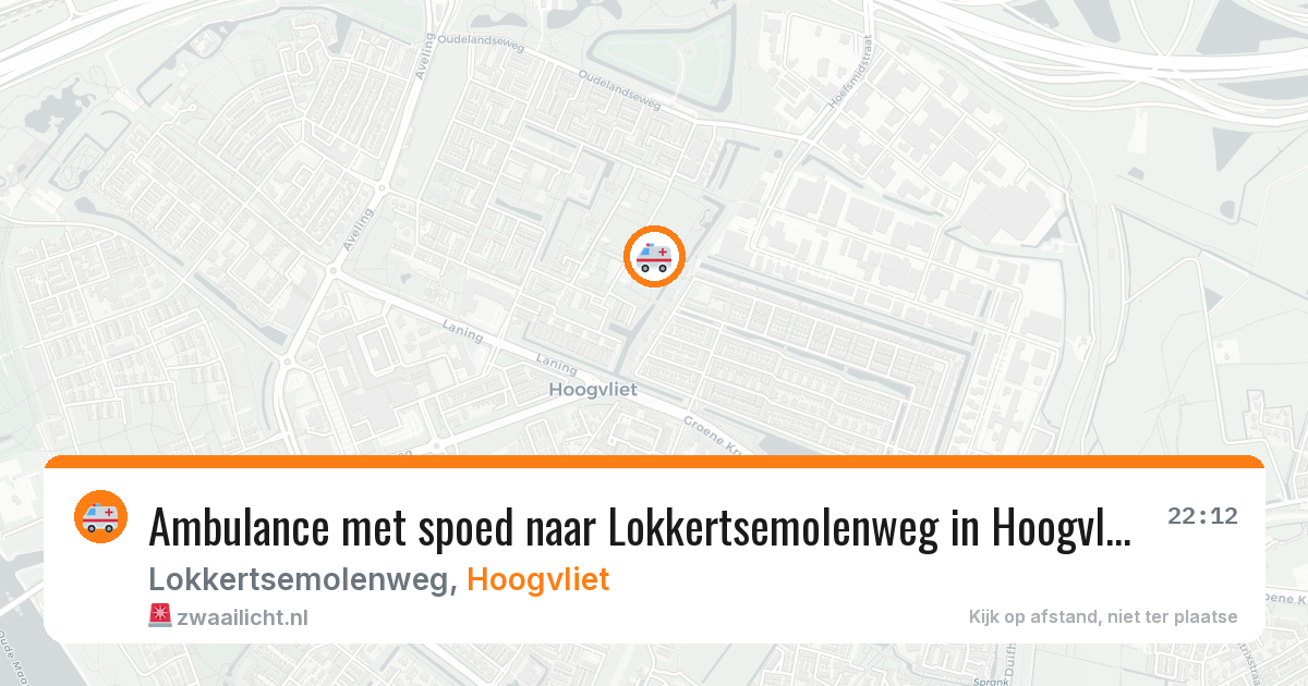 Ambulance met spoed naar Lokkertsemolenweg in Hoogvliet — 17 jun 2026