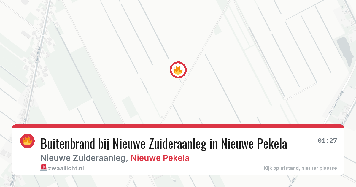 Buitenbrand bij Nieuwe Zuideraanleg in Nieuwe Pekela — 10 aug 2026