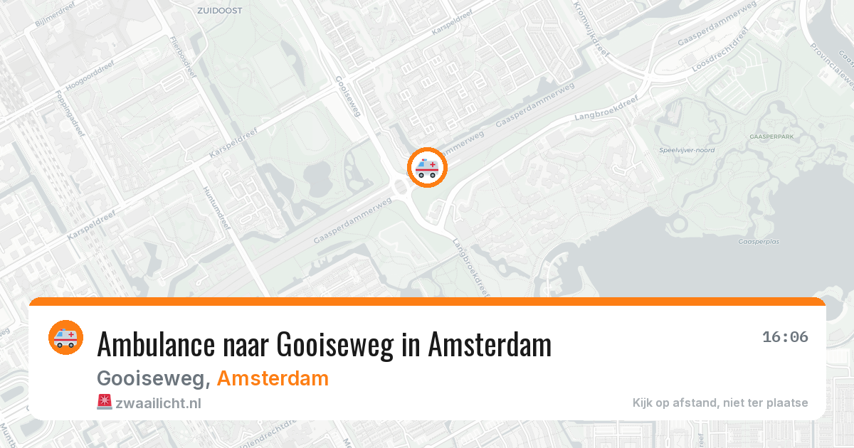 Ambulance naar Gooiseweg in Amsterdam — 9 jun 2026