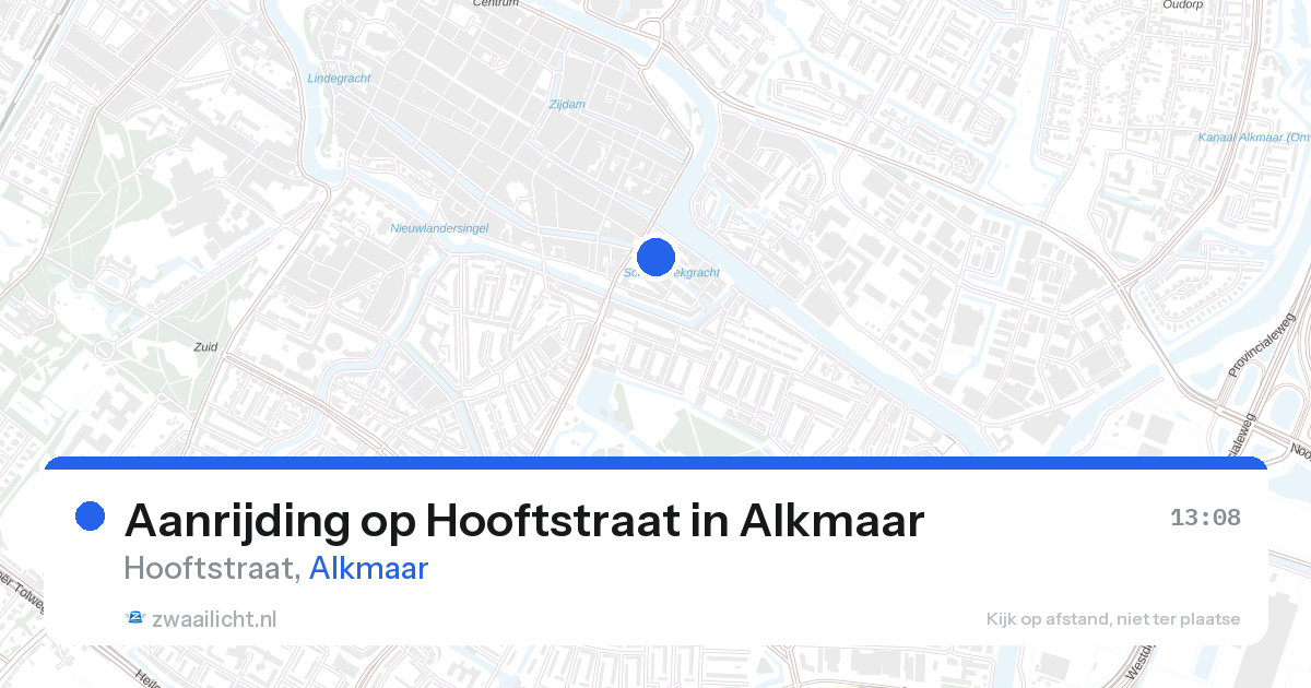 Aanrijding op Hooftstraat in Alkmaar — 27 aug 2026