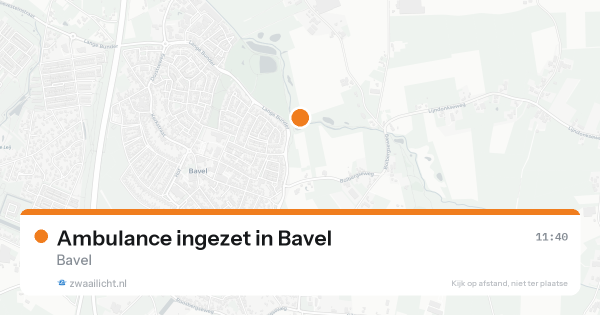 Ambulance ingezet in Bavel — 16 aug 2026