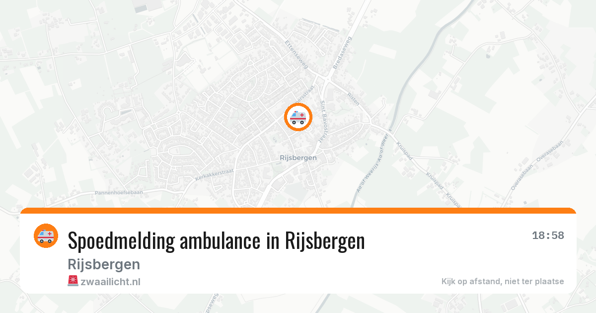 Spoedmelding ambulance in Rijsbergen — 13 mei 2026