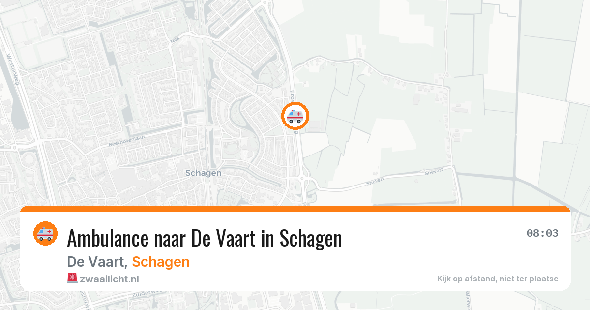 Ambulance naar De Vaart in Schagen — 4 jun 2026