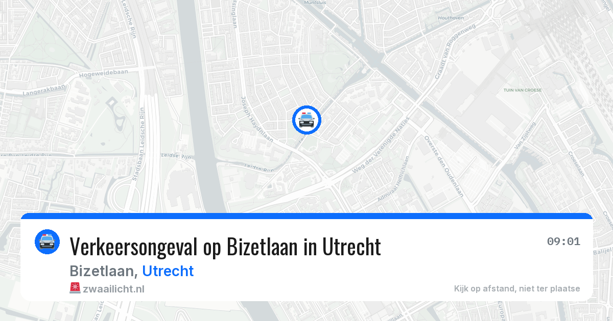Verkeersongeval op Bizetlaan in Utrecht — 8 apr 2026