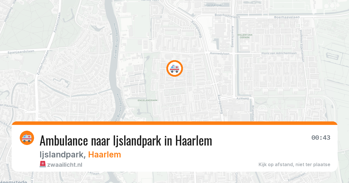 Ambulance naar Ijslandpark in Haarlem — 24 mei 2026