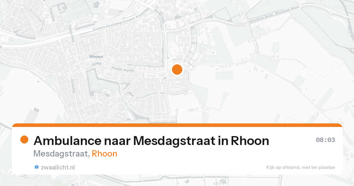Ambulance naar Mesdagstraat in Rhoon — 7 jun 2026