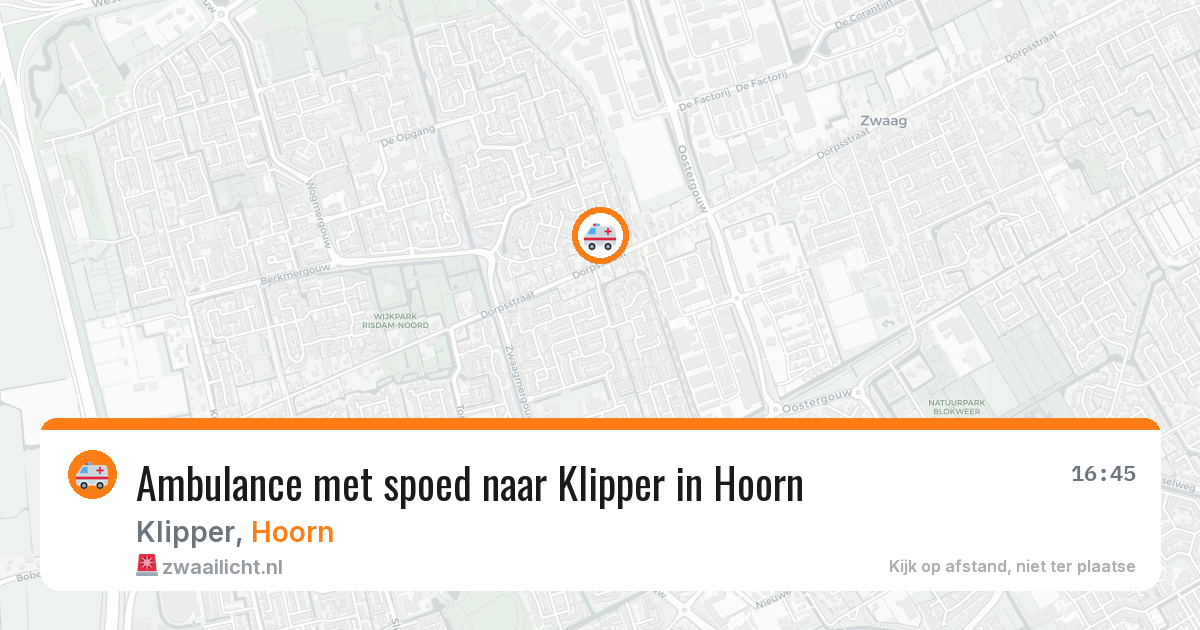 Ambulance met spoed naar Klipper in Hoorn — 5 jul 2026