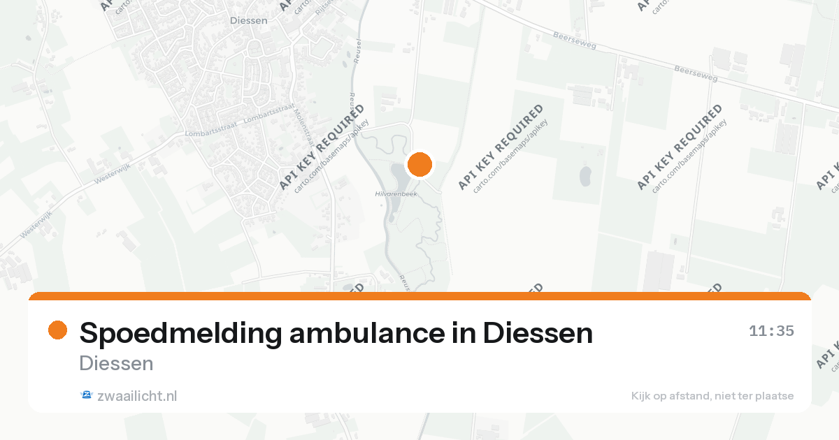 Spoedmelding ambulance in Diessen — 19 aug 2026