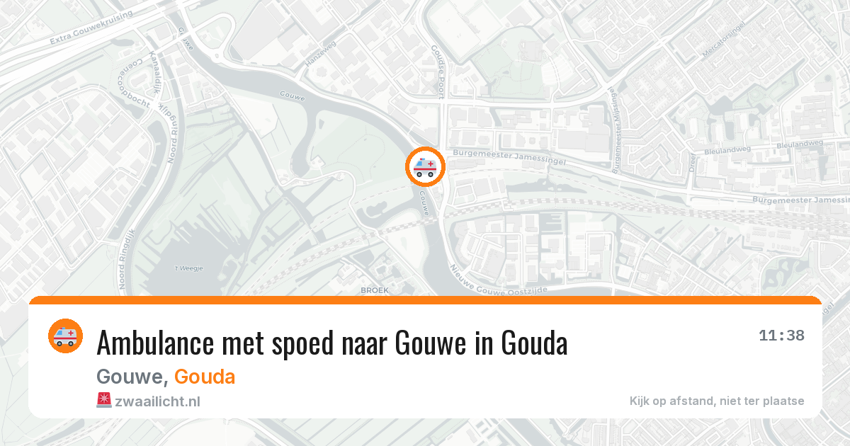 Ambulance met spoed naar Gouwe in Gouda — 5 jul 2026