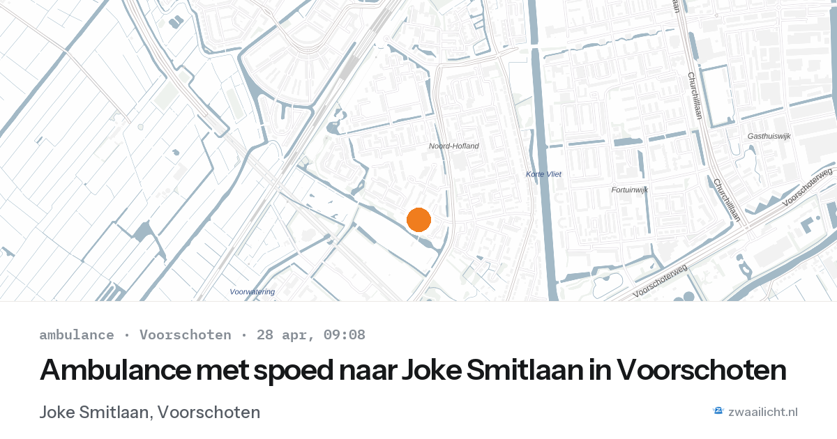 Ambulance met spoed naar Joke Smitlaan in Voorschoten — 28 apr 2026