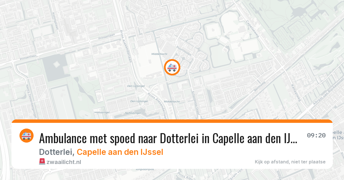 Ambulance met spoed naar Dotterlei in Capelle aan den IJssel — 10 apr 2026