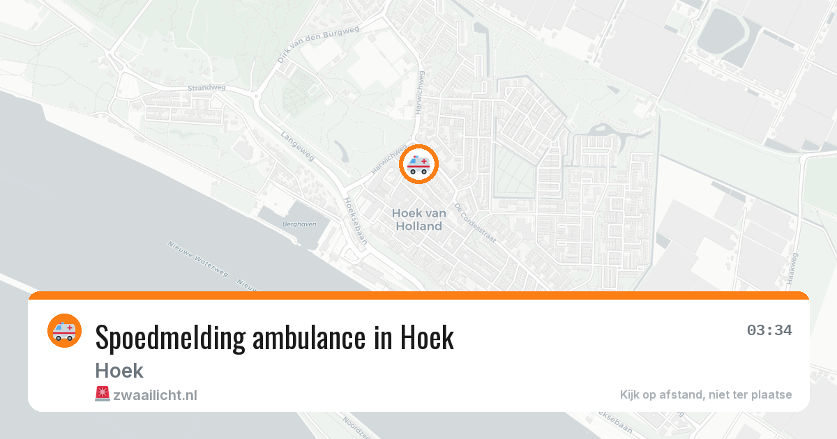 Spoedmelding ambulance in Hoek — 26 mrt 2026