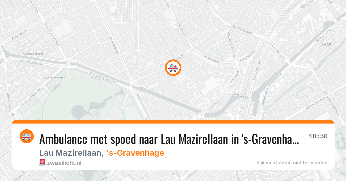 Ambulance met spoed naar Lau Mazirellaan in 's-Gravenhage — 25 jun 2026