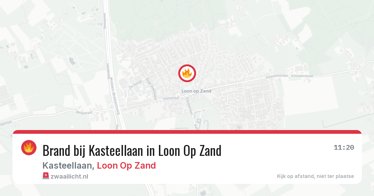 Brand bij Kasteellaan in Loon Op Zand — 22 jun 2026