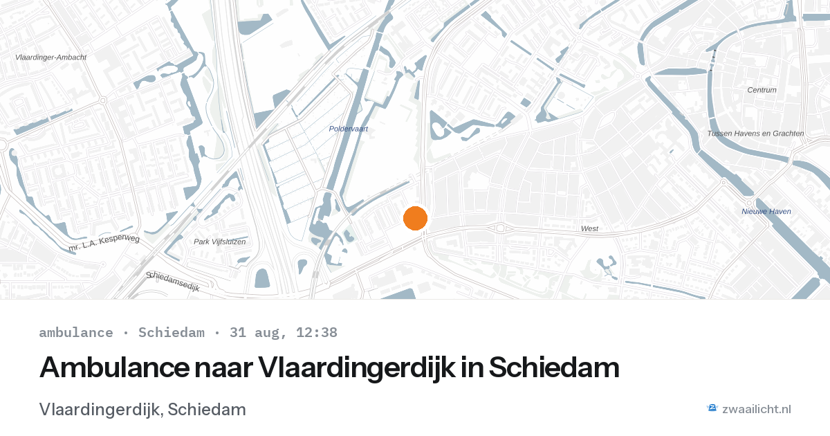 Ambulance naar Vlaardingerdijk in Schiedam — 31 aug 2026