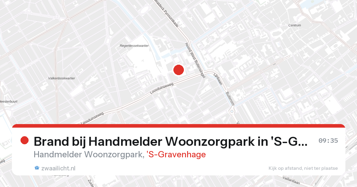 Brand bij Handmelder Woonzorgpark in 'S-Gravenhage — 28 aug 2026