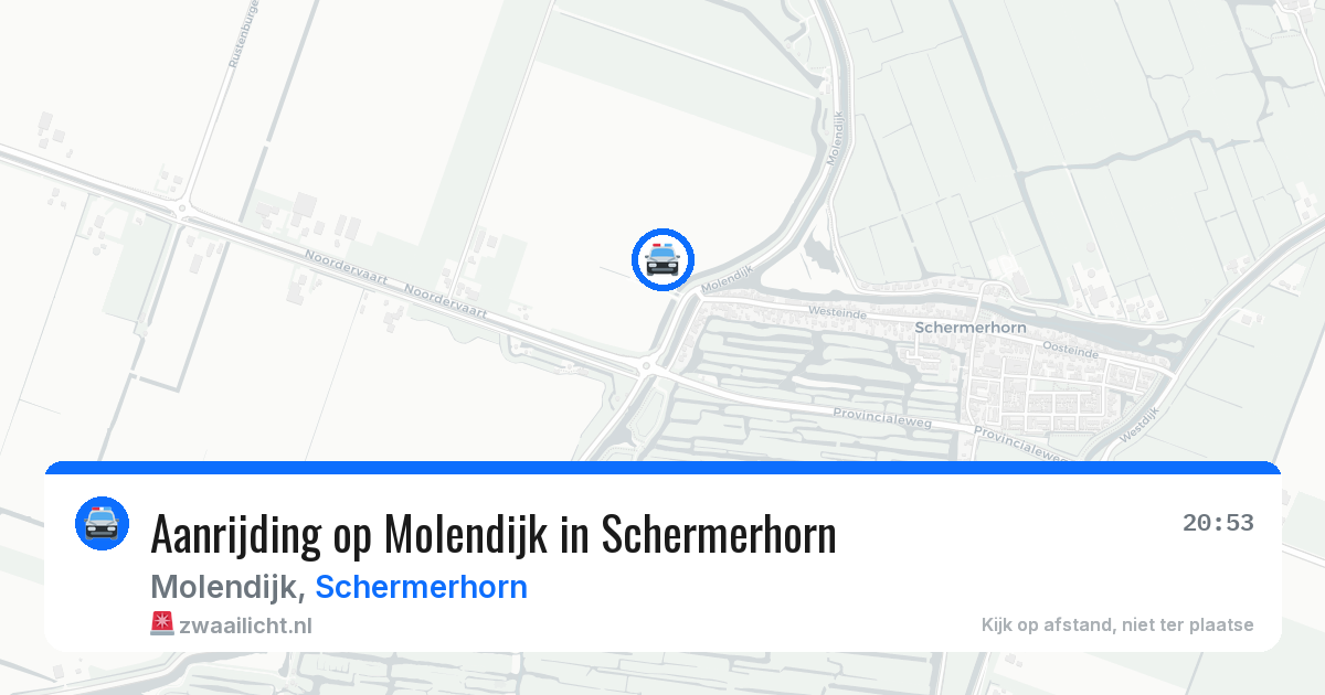 Aanrijding op Molendijk in Schermerhorn — 13 apr 2026