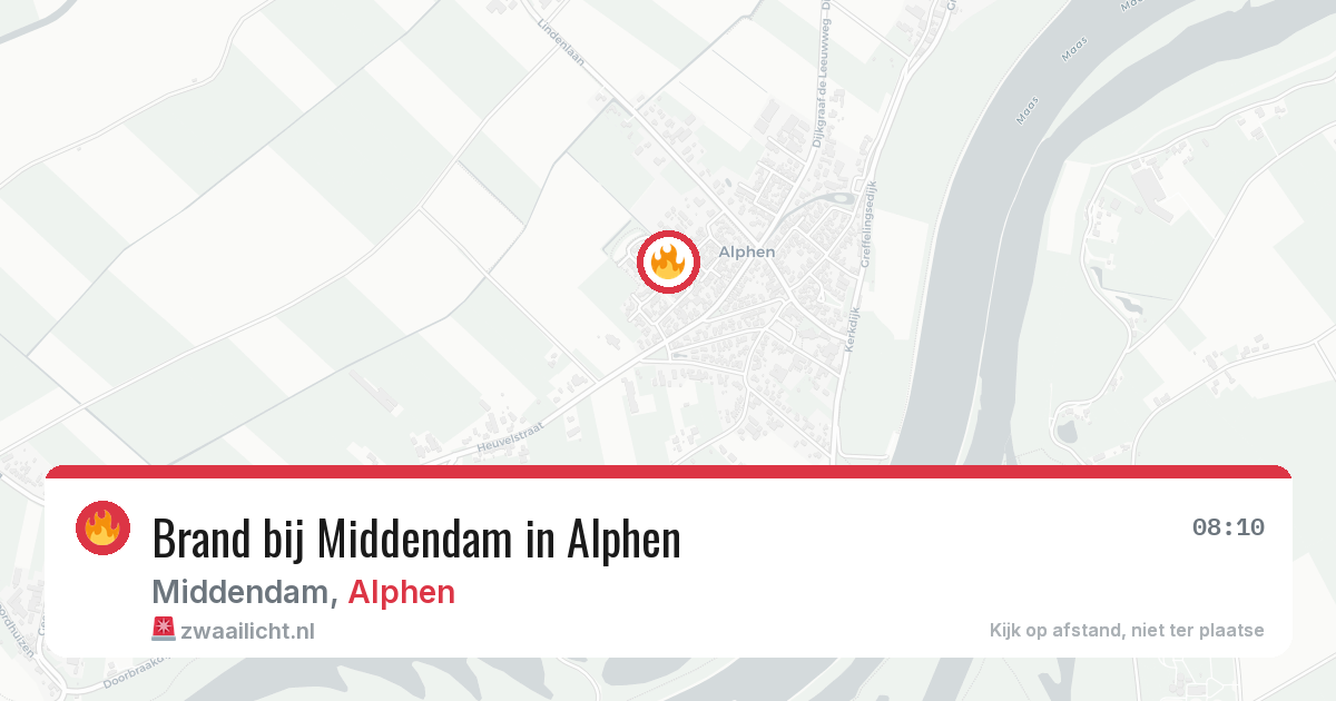 Brand bij Middendam in Alphen — 22 mrt 2026