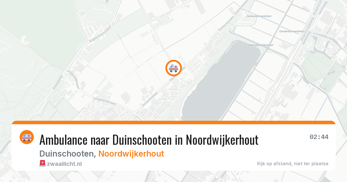 Ambulance naar Duinschooten in Noordwijkerhout — 23 jun 2026