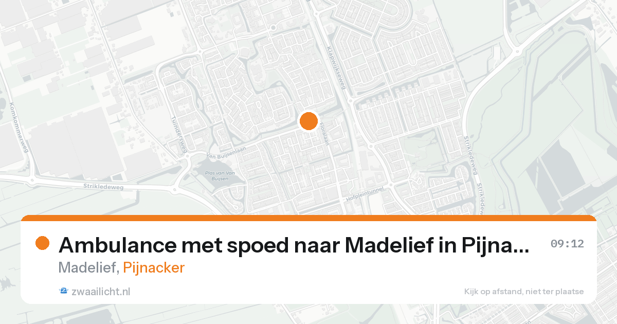 Ambulance met spoed naar Madelief in Pijnacker — 23 aug 2026