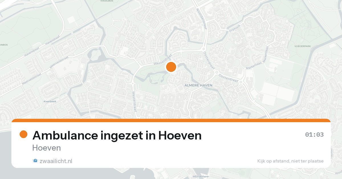 Ambulance ingezet in Hoeven — 12 jun 2026