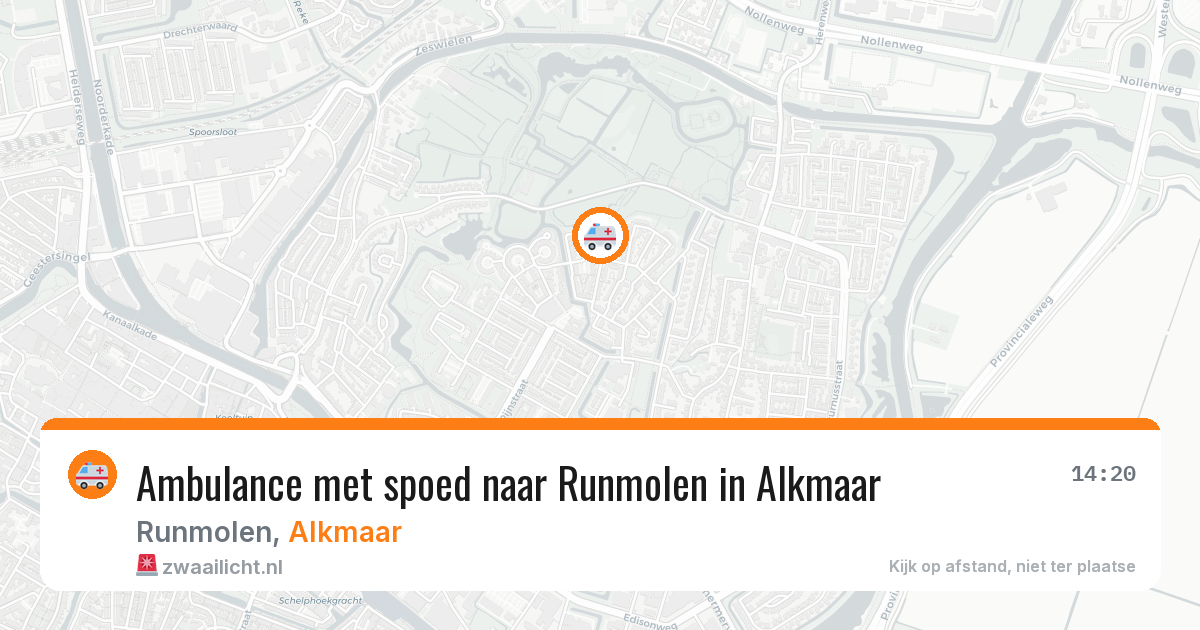 Ambulance met spoed naar Runmolen in Alkmaar — 27 jun 2026