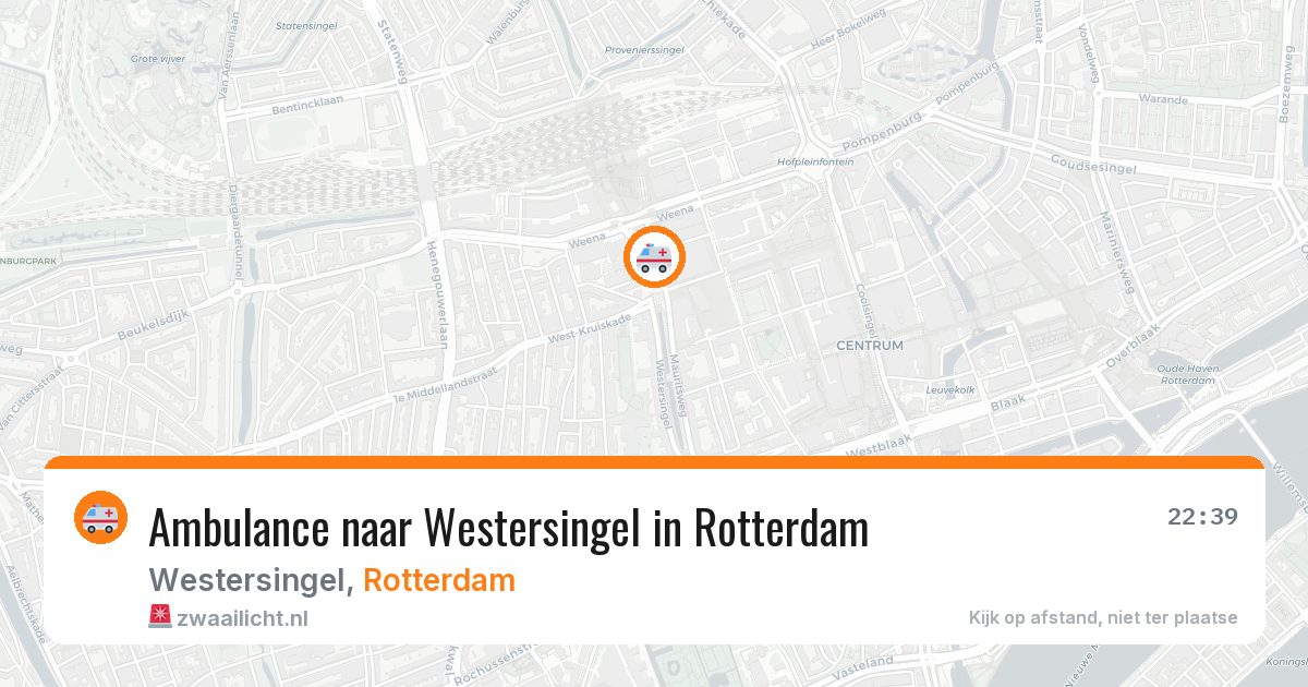 Ambulance naar Westersingel in Rotterdam — 31 jul 2026