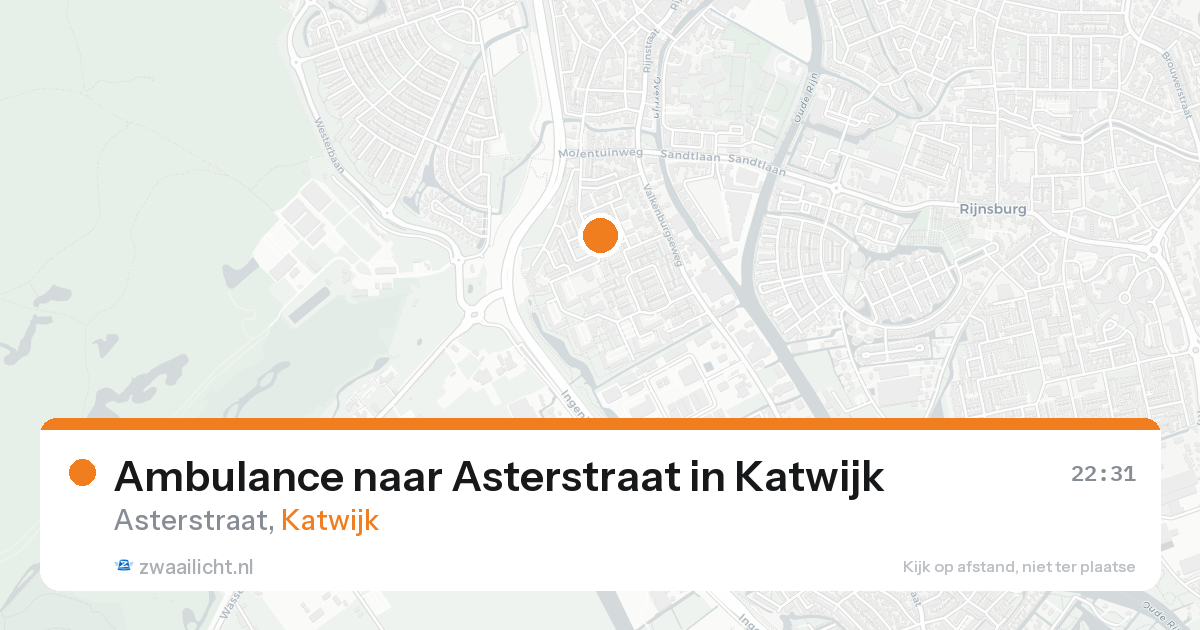 Ambulance naar Asterstraat in Katwijk — 15 aug 2026
