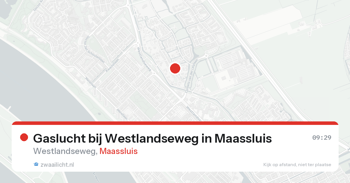Gaslucht bij Westlandseweg in Maassluis — 24 aug 2026