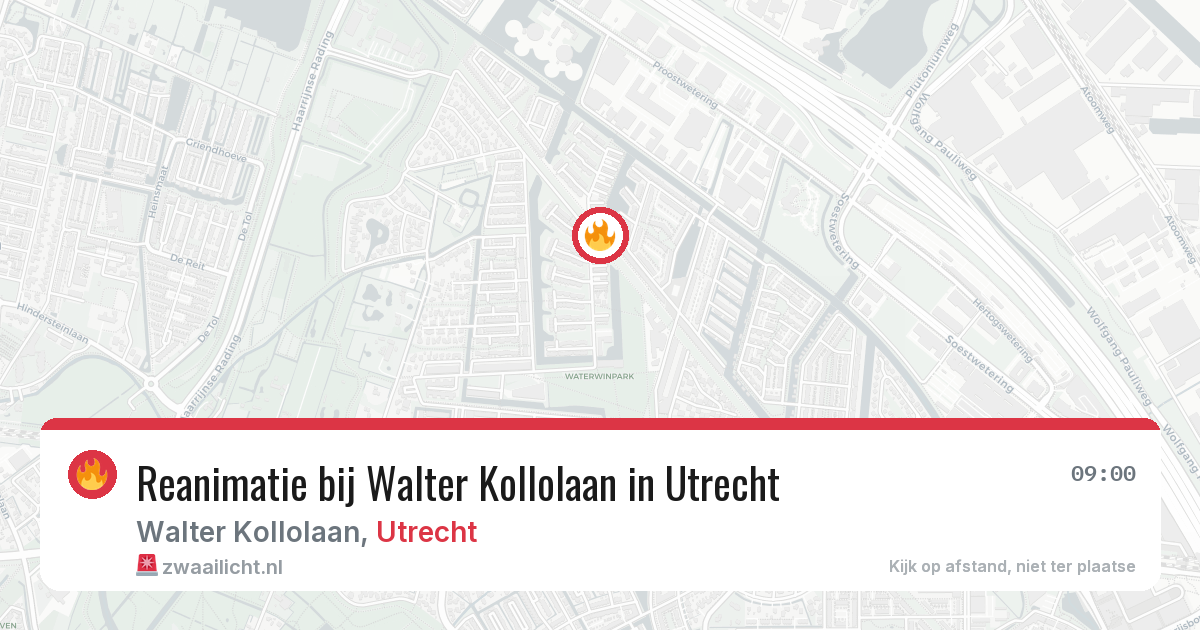 Reanimatie bij Walter Kollolaan in Utrecht — 28 mrt 2026