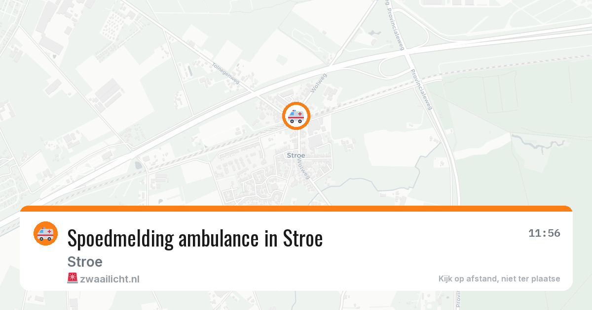 Spoedmelding ambulance in Stroe — 26 mei 2026