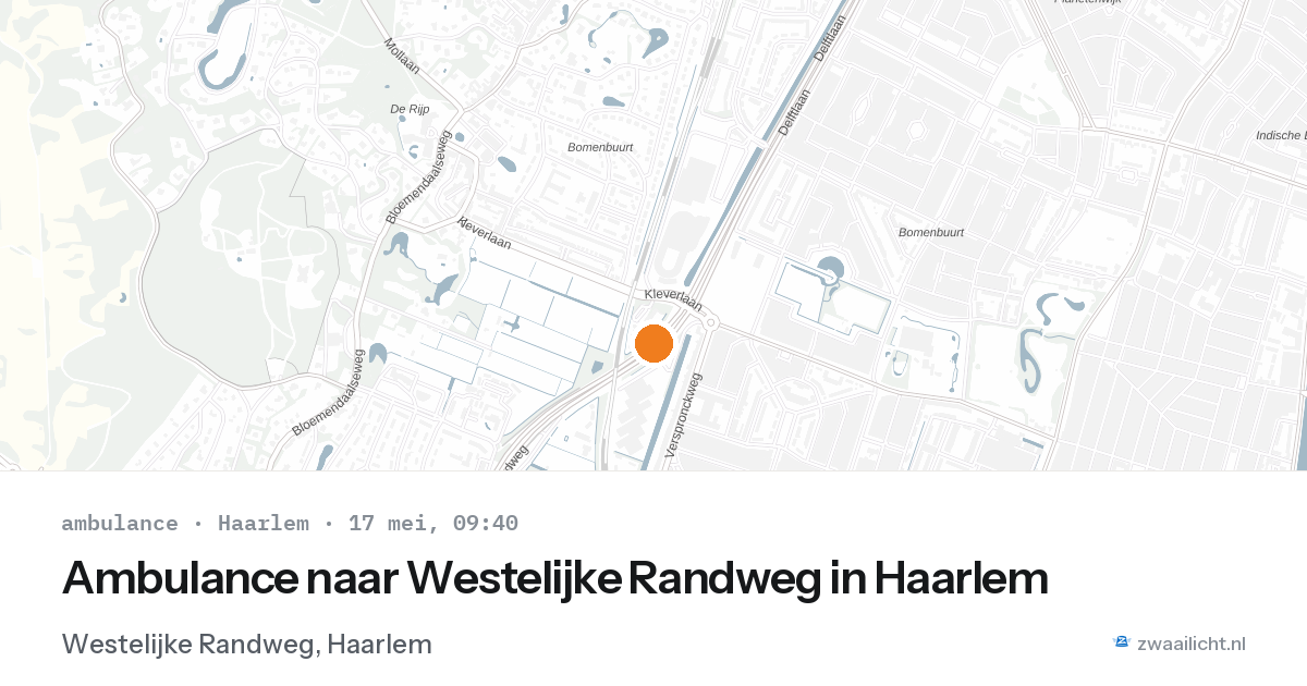 Ambulance naar Westelijke Randweg in Haarlem — 17 mei 2026