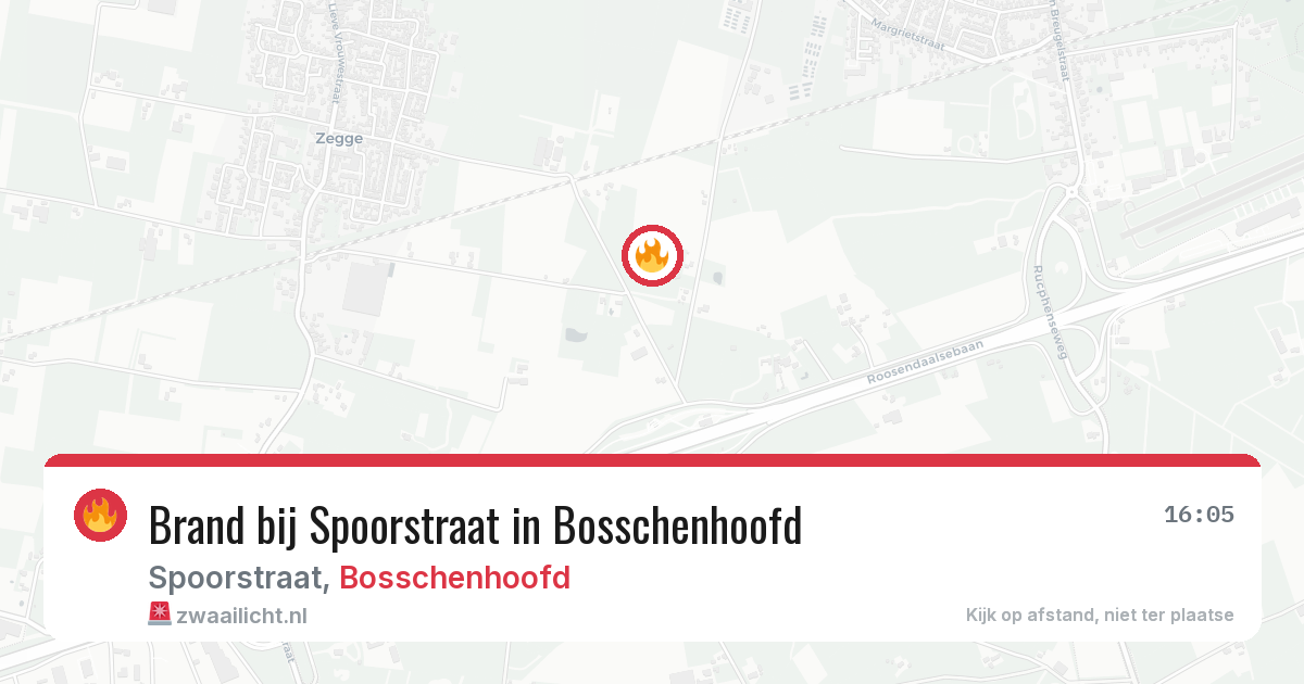 Brand bij Spoorstraat in Bosschenhoofd — 9 jul 2026