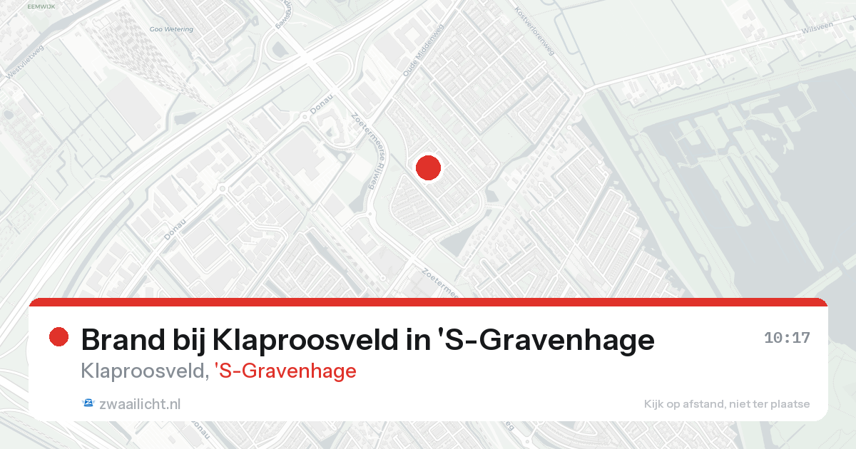 Brand bij Klaproosveld in 'S-Gravenhage — 21 aug 2026