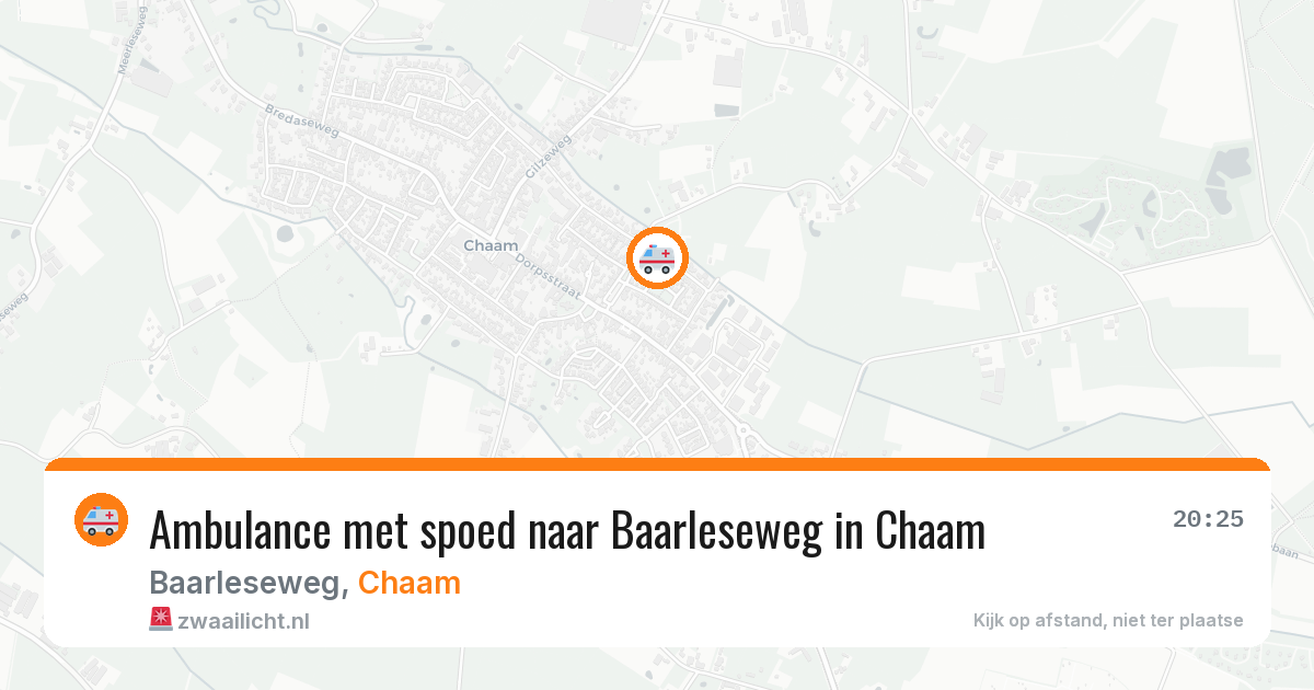 Ambulance met spoed naar Baarleseweg in Chaam — 23 jun 2026