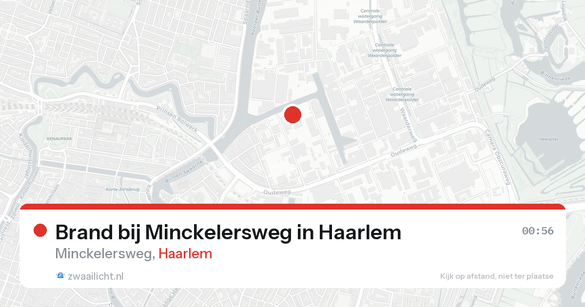 Brand bij Minckelersweg in Haarlem — 24 aug 2026