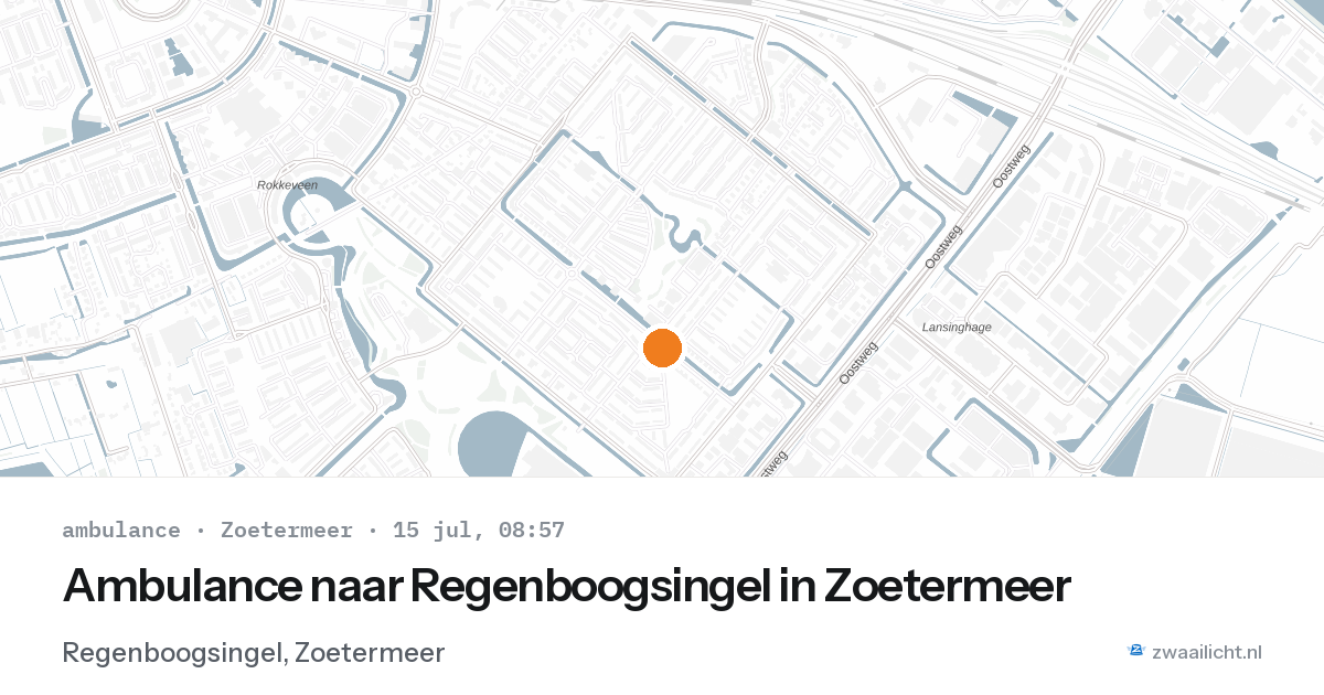 Ambulance naar Regenboogsingel in Zoetermeer — 15 jul 2026