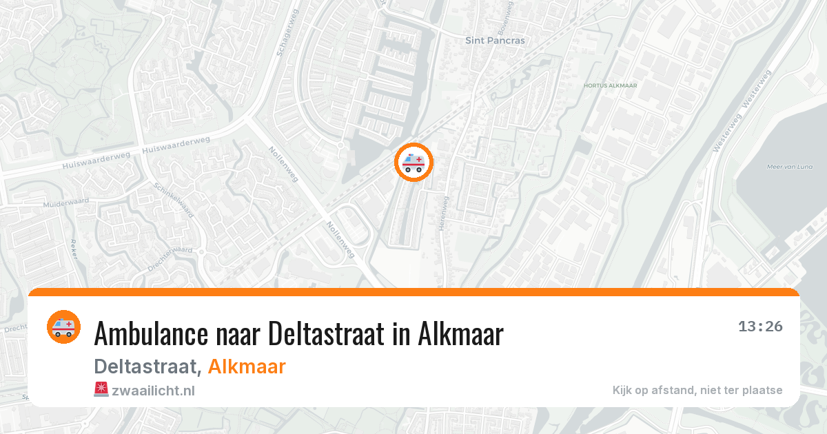 Ambulance naar Deltastraat in Alkmaar — 1 jul 2026
