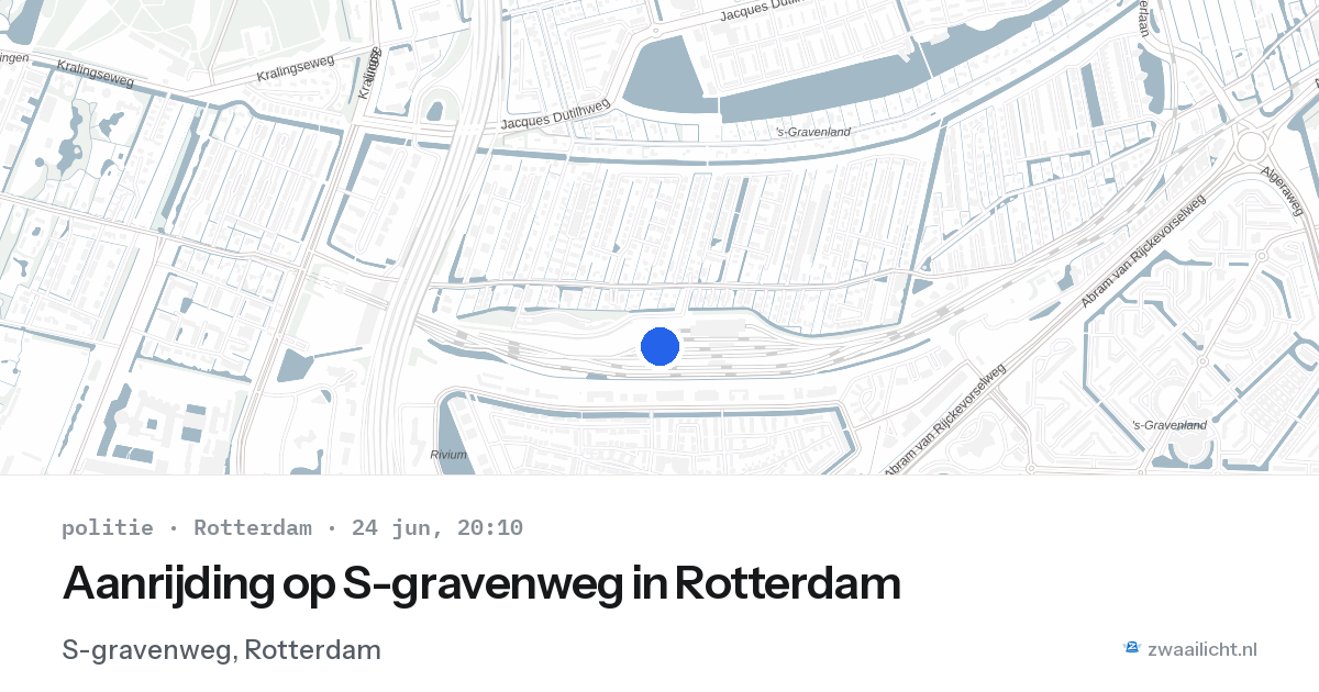 Aanrijding op S-gravenweg in Rotterdam — 24 jun 2026